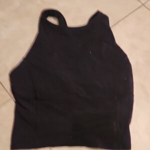 Lululemon Women's Black Sleeveless Tank Top With Built In Bra